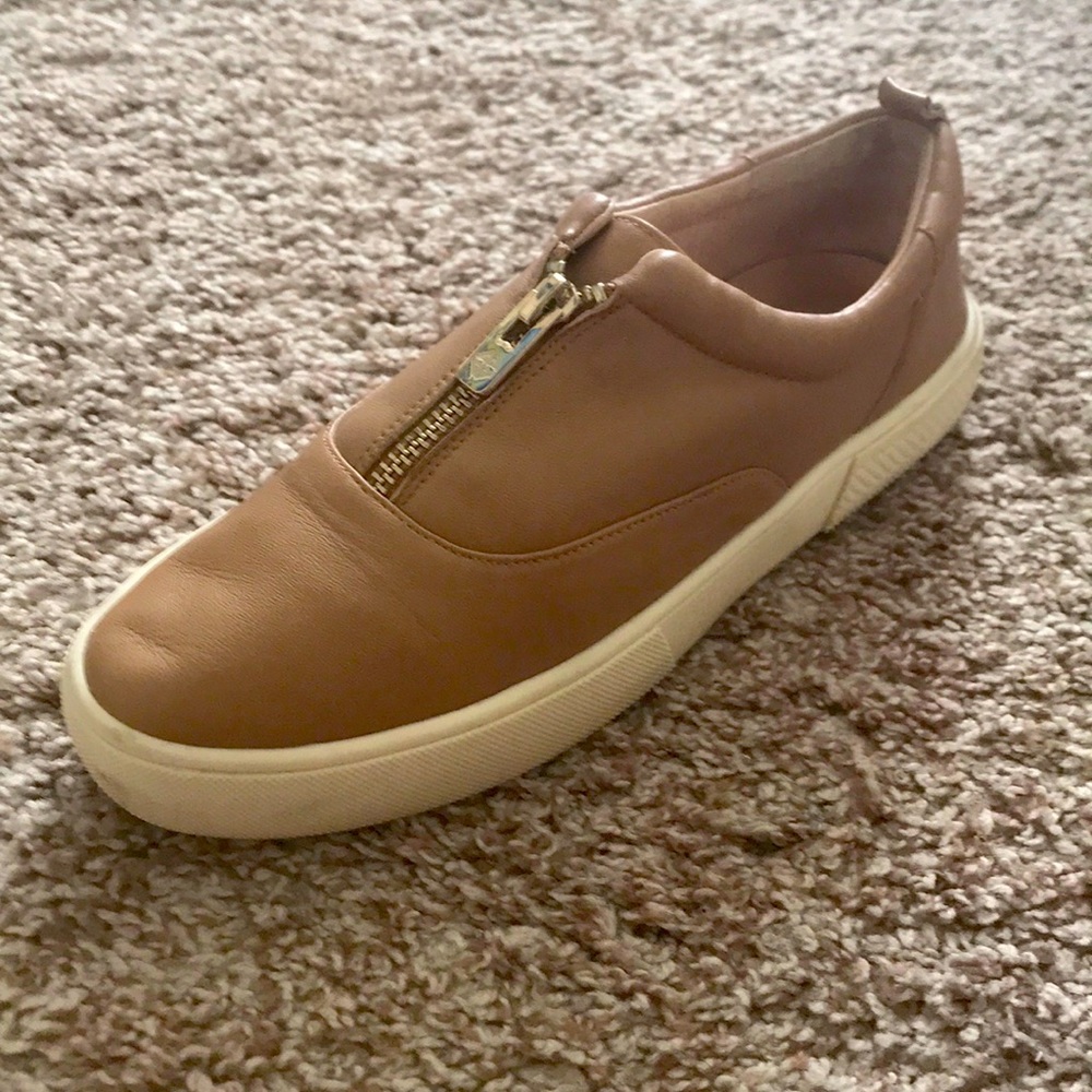 Slip on leather flat